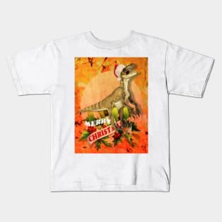 Merry Jurassic Christmas 4 Kids T-Shirt